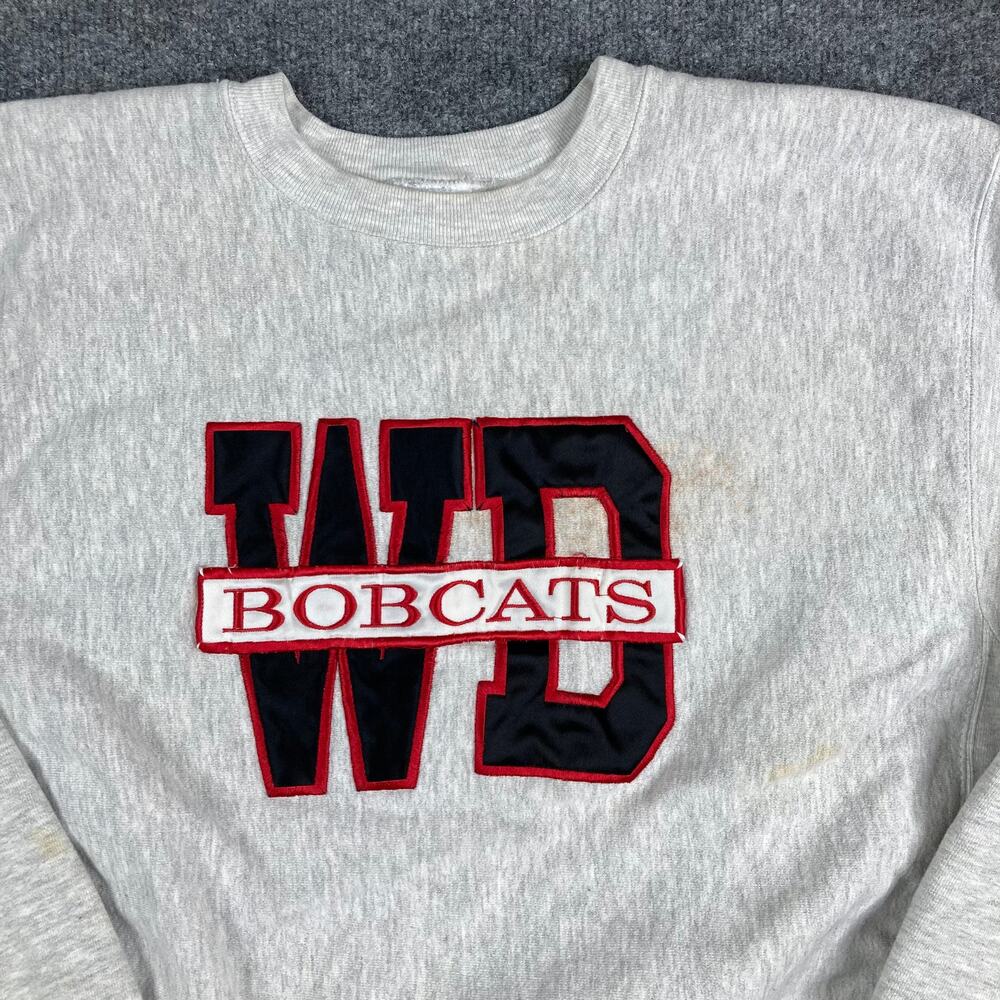 Rugged Sweats Sweatshirt Mens Size XL Gray WD Bobcats Graphic Crew Pullover